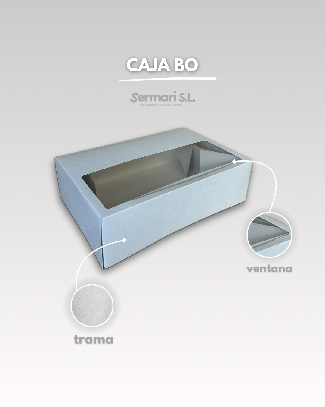 Caja BO Trama con ventana