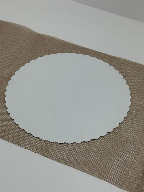 base pastel redonda blanco