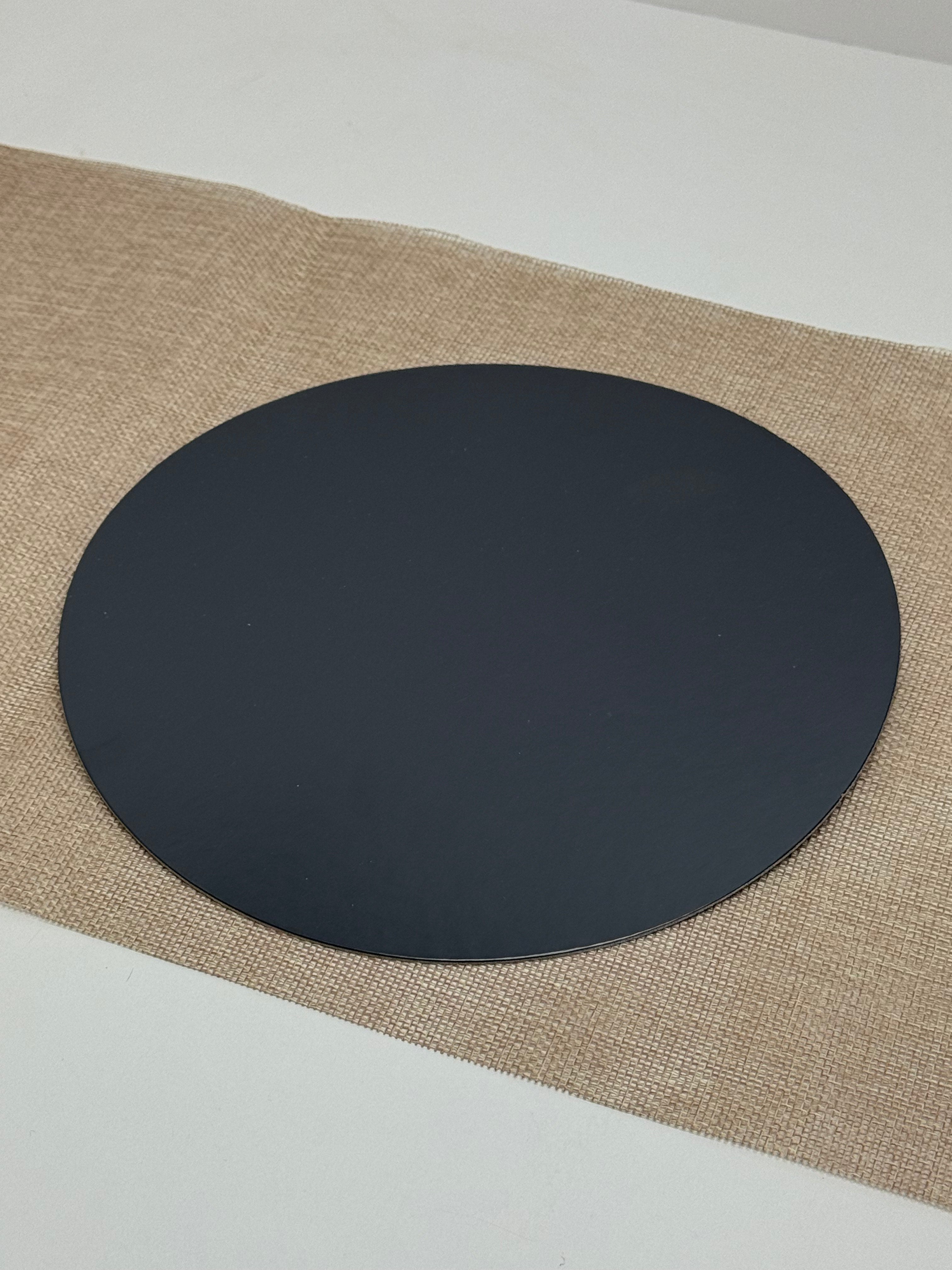 base pastel redonda negro lisa