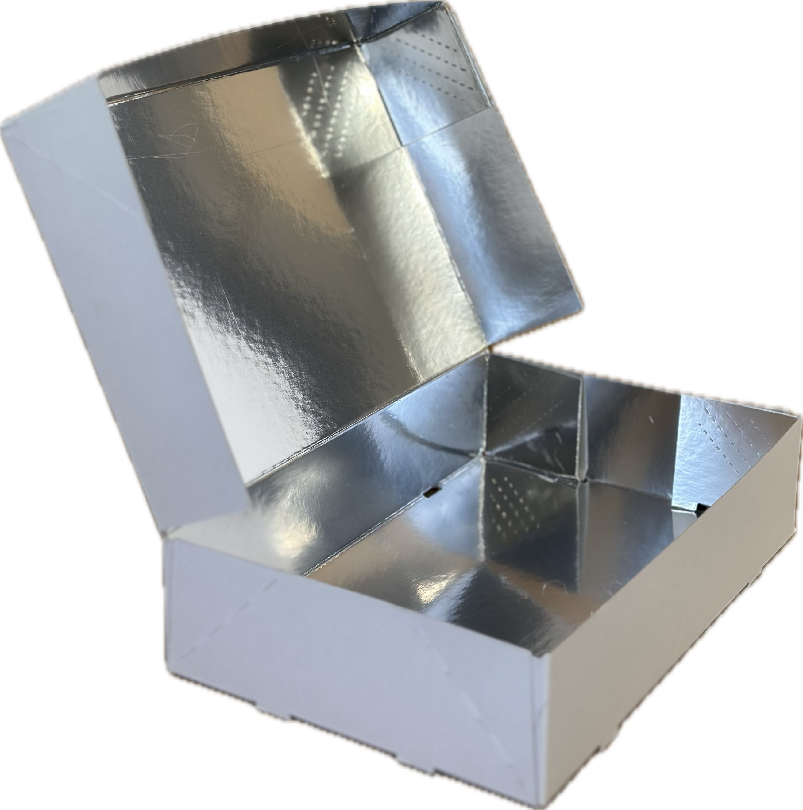 Caja para pastas interior plata
