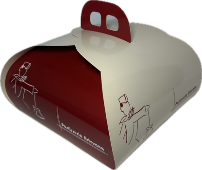 Caja tarta / pastel granate anónima