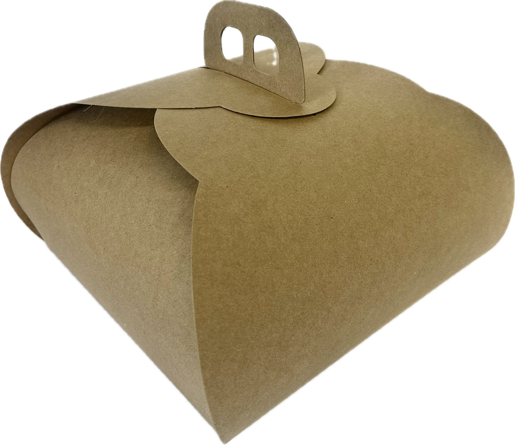 caja tarta cuadrada tipo pañuelo kraft